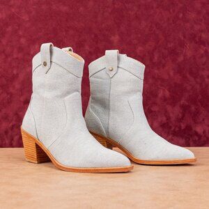 7 For All Mankind Women Denim Blue Western Cowboy Ankle Boots 5US EUR 36